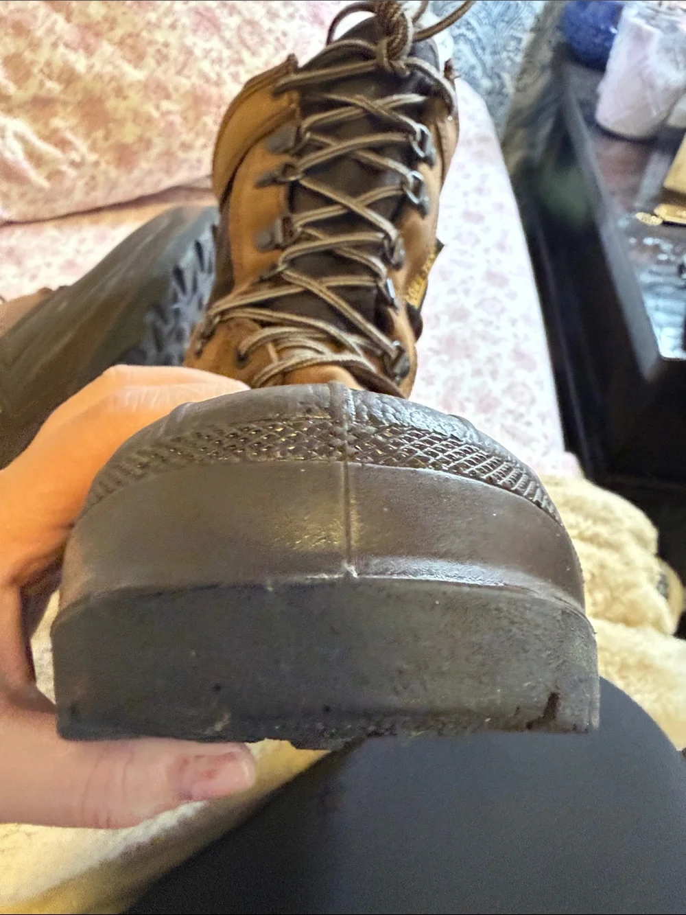 Rocky Brown and Black Men's Waterproof Lace-Up Rain & Snow Boots
